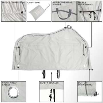 Team Obsidian | Outdoor Storage or Travel Cover for 2 bikes, X-Large Bike Cover, Ebike Accessories, Bicycle Cover, Heavy Duty, Electric Bike Cover Waterproof Outdoor | 210D, 300D, 600D