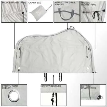 Team Obsidian | Outdoor Storage or Travel Cover for 2 bikes, X-Large Bike Cover, Ebike Accessories, Bicycle Cover, Heavy Duty, Electric Bike Cover Waterproof Outdoor | 210D, 300D, 600D