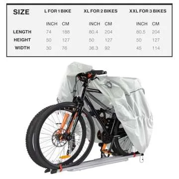 Team Obsidian | Outdoor Storage or Travel Cover for 2 bikes, X-Large Bike Cover, Ebike Accessories, Bicycle Cover, Heavy Duty, Electric Bike Cover Waterproof Outdoor | 210D, 300D, 600D