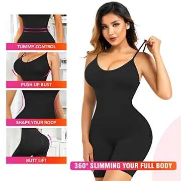 Eleady Seamless Tummy Control Bodysuit for Women