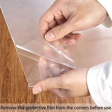 HIIMIEI 8.5 x 11 Acrylic Sign Holder, Table Top Clear Plastic Sign Holder with Double Sided T Shape Flyer Stands for Display Menu Picture Paper, 6 Pack