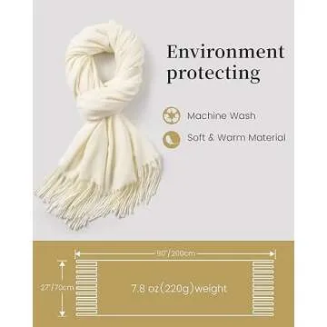 Ymomode Scarfs for Women Pashmina Shawls and Wraps for Evening Dress Bridesmaid Wedding Bridal Winte...