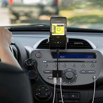 Belkin RockStar 3.5mm Audio + USB-C Charge Adapter (USB-C Audio Adapter for Note10, Pixel 3, Pixel 3XL, Ipad Pro and More)