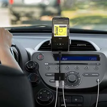 Belkin RockStar 3.5mm Audio + USB-C Charge Adapter (USB-C Audio Adapter for Note10, Pixel 3, Pixel 3XL, Ipad Pro and More)