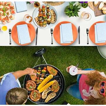 Blue Gingham Guest Napkins for Every Occasion - 100 Pack