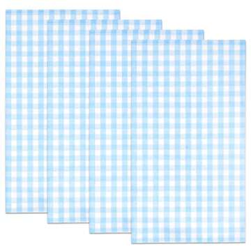Blue Gingham Guest Napkins for Every Occasion - 100 Pack