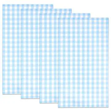 Blue Gingham Guest Napkins for Every Occasion - 100 Pack