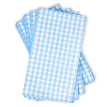 Blue Gingham Guest Napkins for Every Occasion - 100 Pack