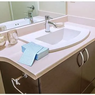 Blue Gingham Guest Napkins for Every Occasion - 100 Pack