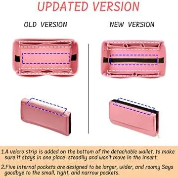 DailyPlus Stylish Purse Organizer Insert with Key Chain