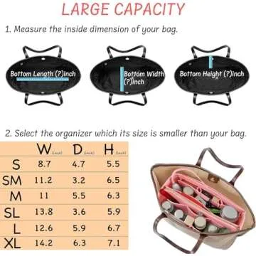 DailyPlus Stylish Purse Organizer Insert with Key Chain