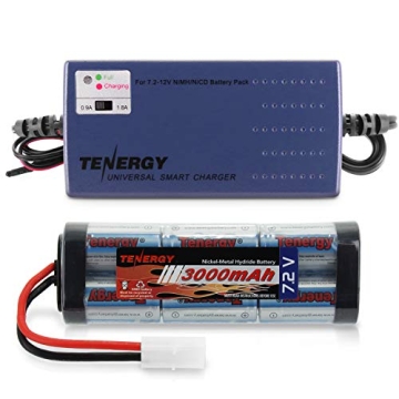 Tenergy 7.2V RC Battery Pack 3000mAh High Capacity 6-Cell NiMH Flat Battery Pack w/Standard Tamiya C...