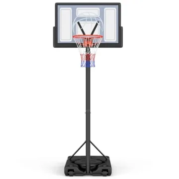 Yohood 10ft Adjustable Basketball Hoop - Portable & Durable for All Ages