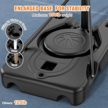 Yohood 10ft Adjustable Basketball Hoop for All Ages