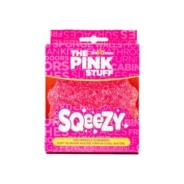 Stardrops - The Pink Stuff Miracle Cleaning Paste & SQeeZY Scrubber Sponge Bundle – All-Purpose, N...