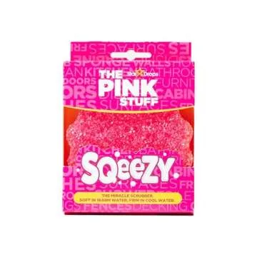 Stardrops - The Pink Stuff Miracle Cleaning Paste & SQeeZY Scrubber Sponge Bundle – All-Purpose, N...