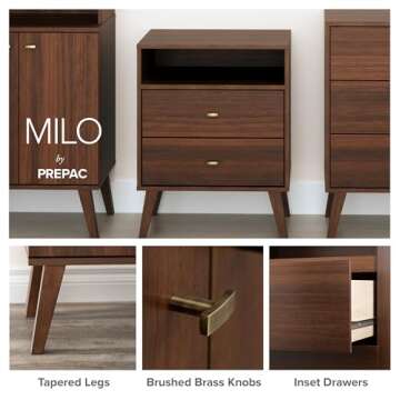 Prepac Milo 6 Drawer Retro Chest - Stylish Storage Solution