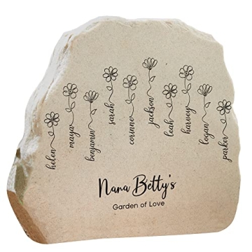 Personalization Universe Garden Stone for Outdoor Decor, Grandma's Garden, Mother's Day, Memorial