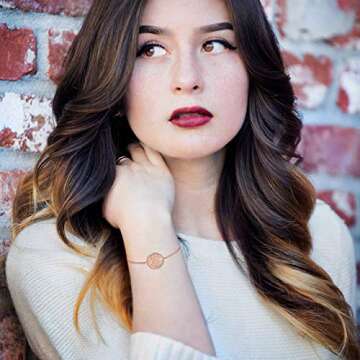 Rose Gold Shema Israel Hebrew Blessing Bracelet with Sparkling Gemstones