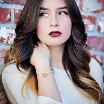 Rose Gold Shema Israel Hebrew Blessing Bracelet with Sparkling Gemstones