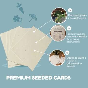 10 x A5 Plantable Seed Paper/Card - Print at Home Craft Paper with Wildflower Seed Mix…