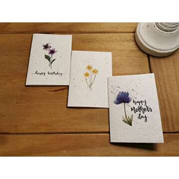 10 x A5 Plantable Seed Paper/Card - Print at Home Craft Paper with Wildflower Seed Mix…