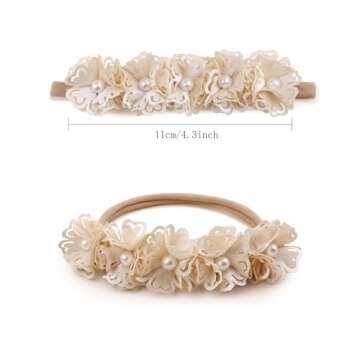 Charming Baby Girl Floral Headband Set - 3pcs Hair Accessories