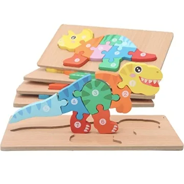 Montessori Mama Dinosaur Puzzle Set - Fun Learning for Kids 2-5