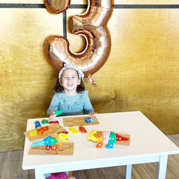 Montessori Mama Dinosaur Puzzle Set for Kids Ages 2-5