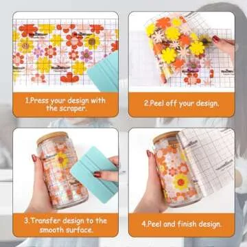 TECKWRAP Black Grid Transfer Tape for Vinyl Projects