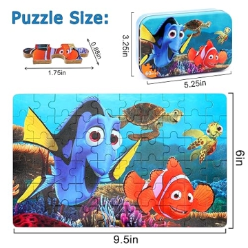 LELEMON Kids Ocean Puzzles Ages 4-8 for Fun Learning