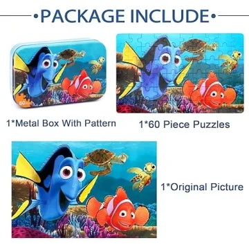 LELEMON Kids Ocean Puzzles Ages 4-8 for Fun Learning