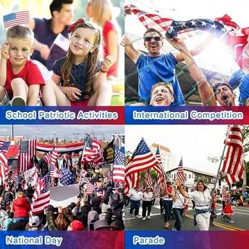 MEICOLY USA Flag Pride Glitter for Patriotic Events