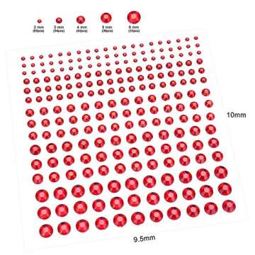 PHOGARY Rhinestone Stickers 3375 Pieces in 15 Colors