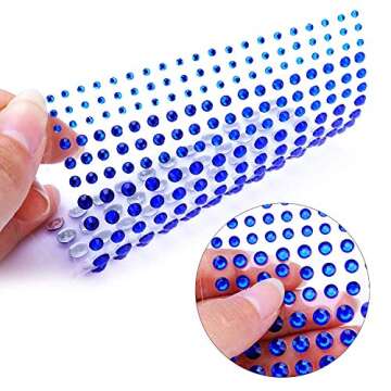 PHOGARY Rhinestone Stickers 3375 Pieces in 15 Colors