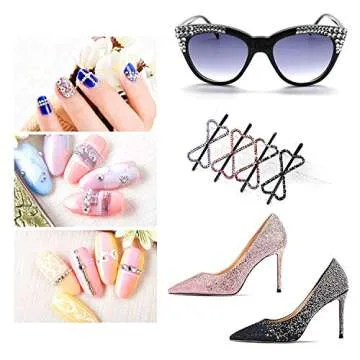 PHOGARY Rhinestone Stickers 3375 Pieces in 15 Colors