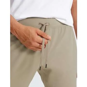 CRZ YOGA Mens 4-Way Stretch Golf Joggers with Pockets 30" - Track Gym Athletic Workout Hiking Pants Khali Barley Medium