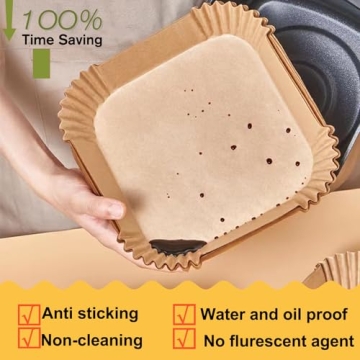 Air Fryer Disposable Paper Liners 9 Inch, 125 Pcs