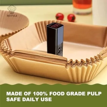 Air Fryer Disposable Paper Liners 9 Inch, 125 Pcs