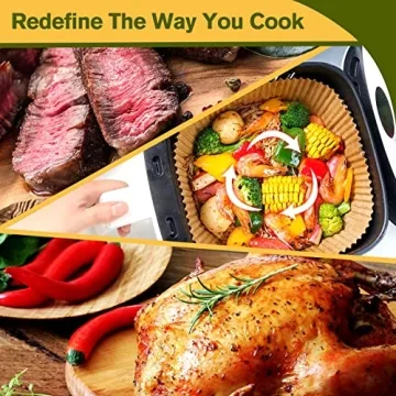 Air Fryer Disposable Paper Liners 9 Inch, 125 Pcs