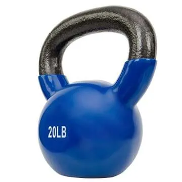 Sunny Health & Fitness 20-Pound Vinyl Coated Kettlebell for All Workouts