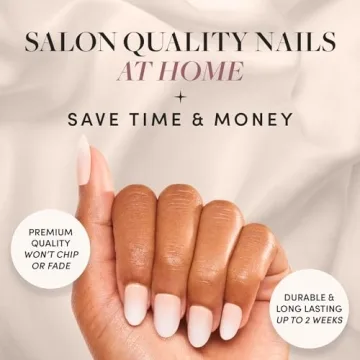 Glamnetic Press On Nails UV Finish Neutral Ombre Short Round