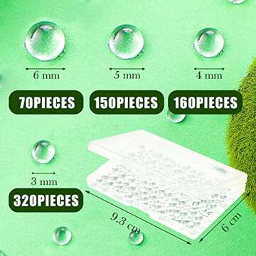 700 Pieces Clear Dewdrop Water Droplets Embellishments Dewdrop Simulation Embellishments Round Clear...