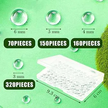 700 Pieces Clear Dewdrop Water Droplets Embellishments Dewdrop Simulation Embellishments Round Clear...