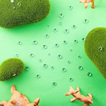 700 Pieces Clear Dewdrop Water Droplets Embellishments Dewdrop Simulation Embellishments Round Clear Waterdrop Resin Beads Scrapbooking Embellishments with Storage Box for DIY Crafts Card Making Decor