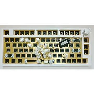 NJ80-AP Wireless Mechanical Keyboard with Knob Bluetooth 5.0/2.4G/Wired Connection 75% Hot Swappable...