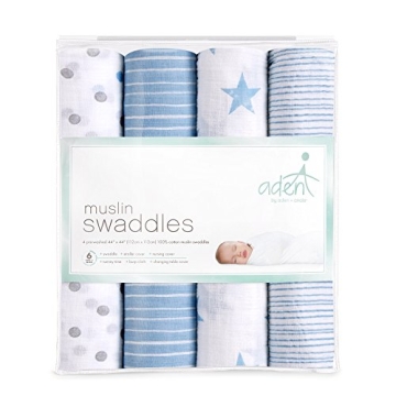 aden + anais Essentials Muslin Swaddle Blankets for Babies