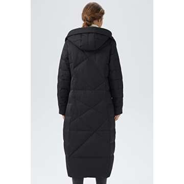 Orolay Women's Puffer Down Coat - Maxi Winter Jacket with Hood