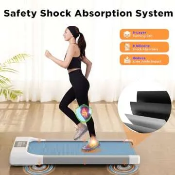 SupeRun Walking Pad, Under Desk Treadmill, 3 in 1 Portable Treadmill with Remote Control LED Display, 2.2 HP Quiet Walking Jogging Machine for Office Home Use, 250 Lbs Capacity