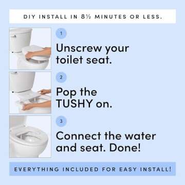 TUSHY Fresh Bidet: Slim Toilet Attachment for Easy Clean